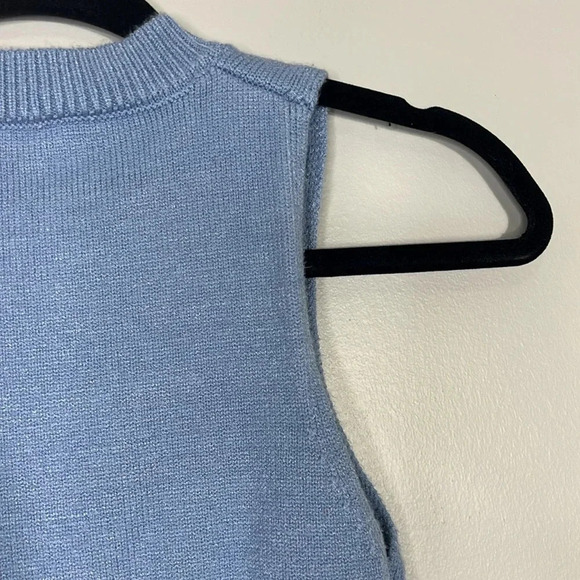 Copper Closet Blue Smiley Face Cropped Tank Top - Size Small - EUC - Picture 6 of 9